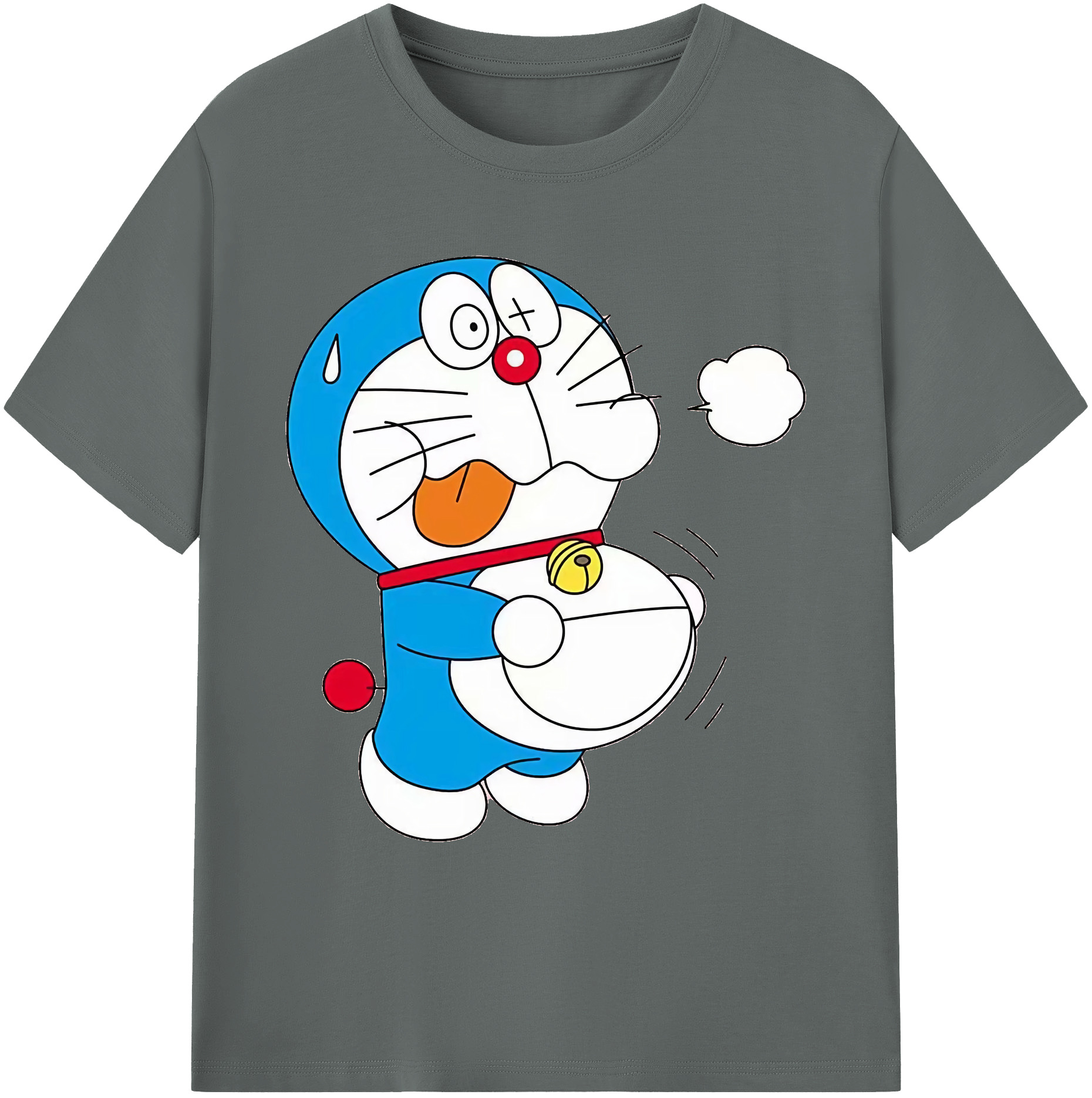 （画像用） ドラえもん Doraemon 綿100％ メンズ半袖Tシャツ｜肌触りやわらか＆通気性